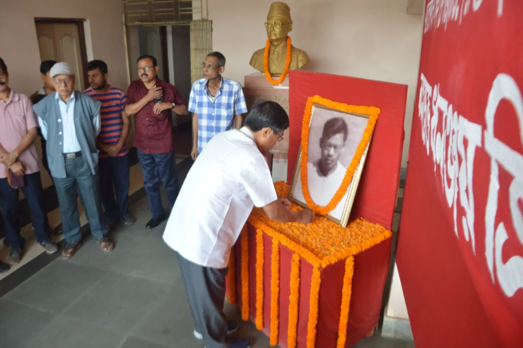 CPIM remembers martyr of language movement Dhananjoy Tripura at Agartala 8
