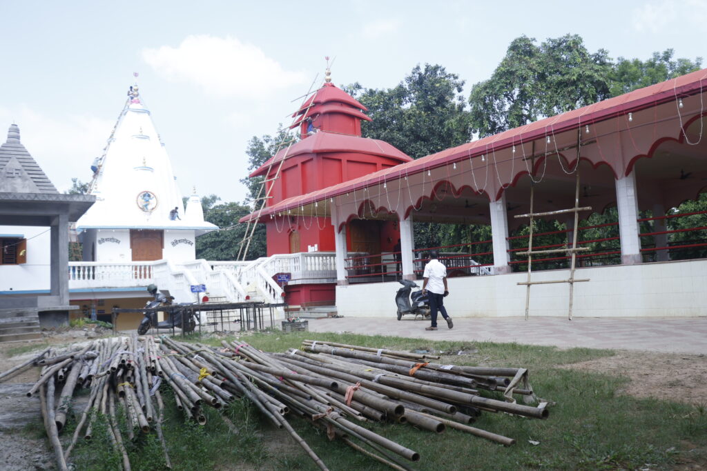 Jay Ma Kali Santan Sangha temple being repainted ahead of Deepavali festival at Agartala 2