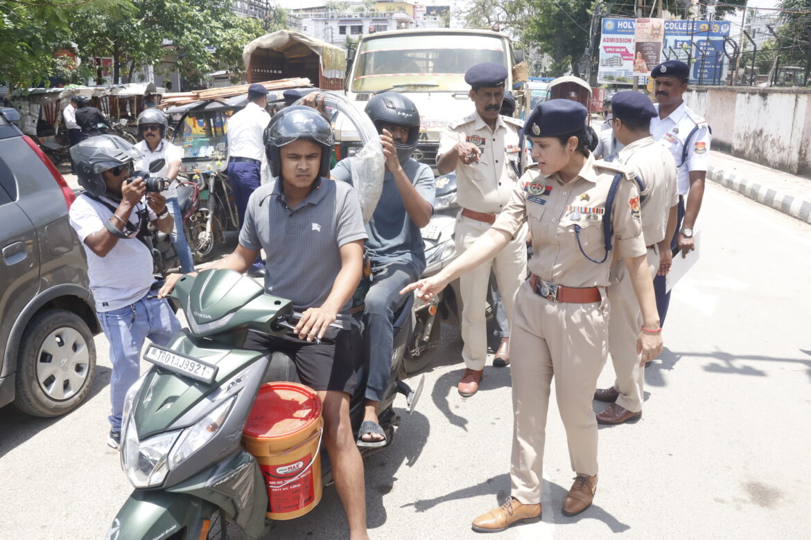 Traffic enforcement drives across the city underway in Agartala city (29)
